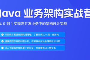 极客时间何辉Java业务架构实战营