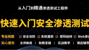 Kali安全渗透+Web白帽子高级工程师+黑客攻防 – 带源码课件