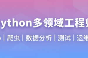 Python多领域工程师（已完结，视频+课件+代码）